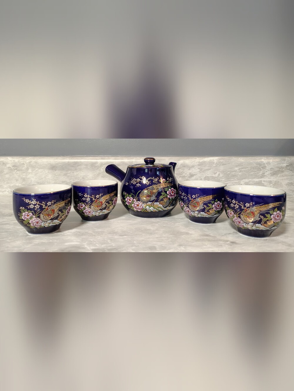Cobalt Blue Japanese Teapot Set